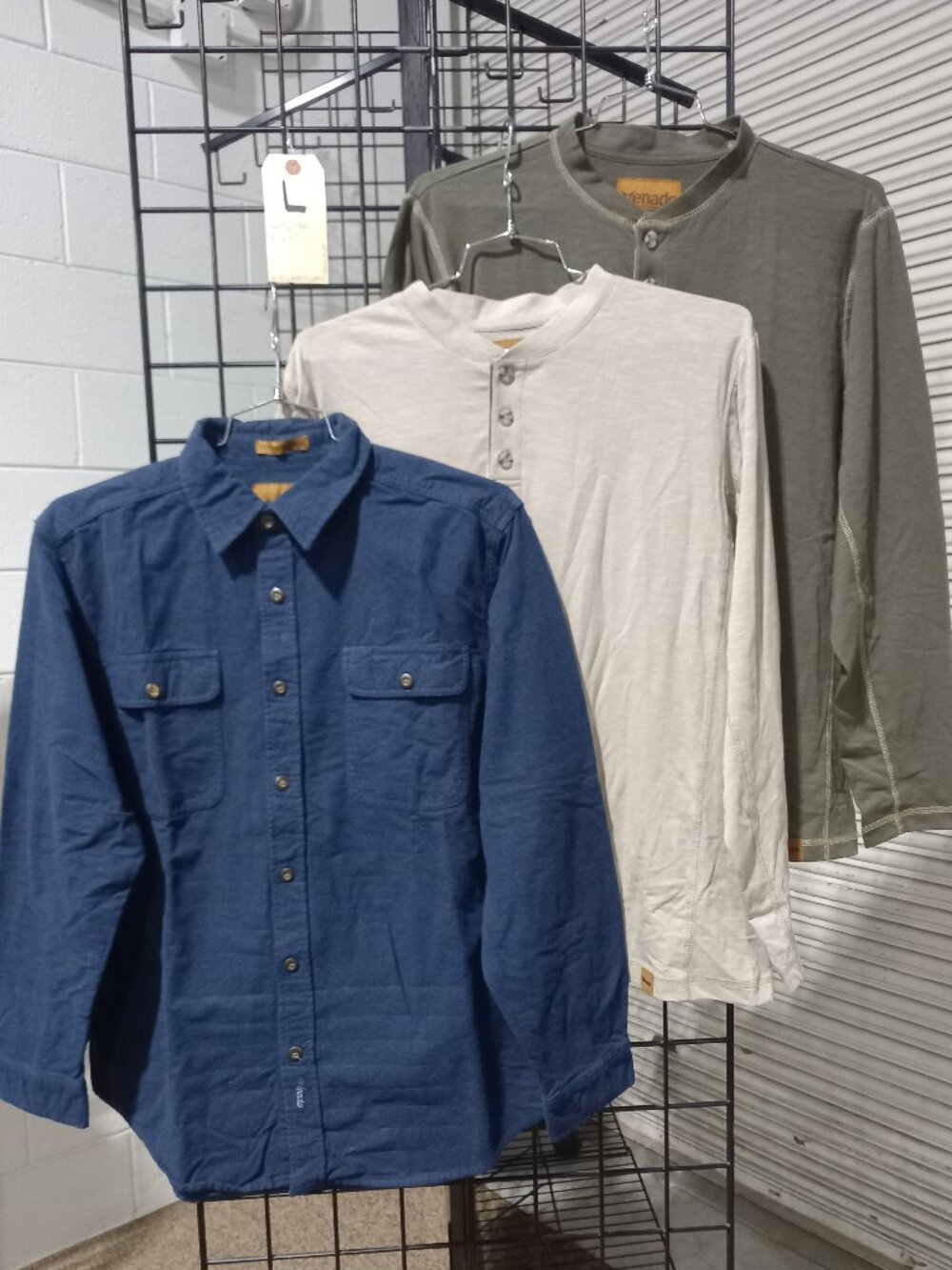 Men's Chamois Flannel + 2-Long Sleeve Henleys | Large
